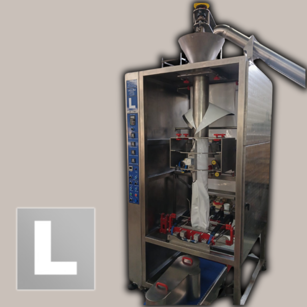 Custom-built washing powder packaging machine for 2kg and 5kg detergent products.
