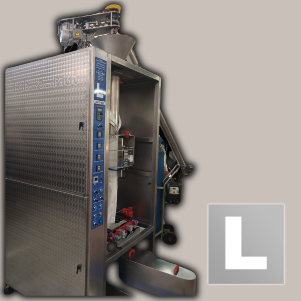 Custom-built washing powder packaging machine for 2kg and 5kg detergent products.