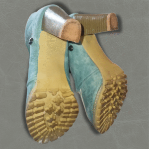 Topstitched Skyblue Boots – Size 5 | Rugged, Pre-Loved, Spotless