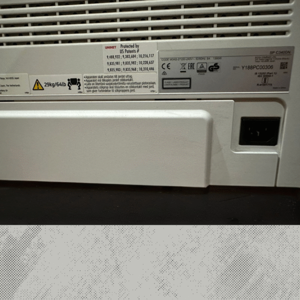 UNINET iColor 540 white toner printer Back