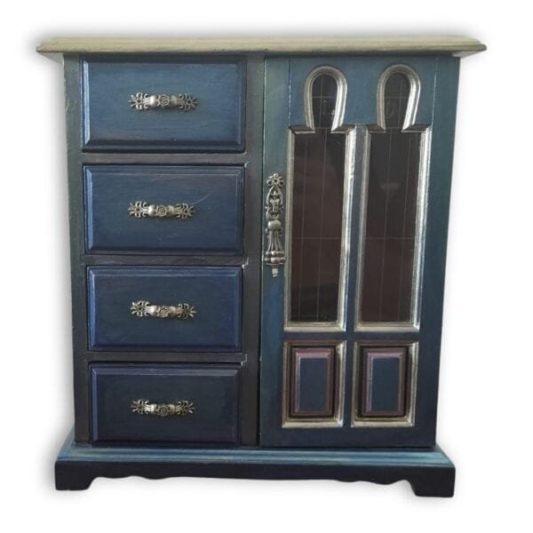 Hand Painted Jewellery Cabinet Unique Mini Drawer Organizer