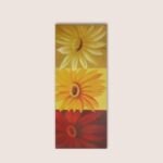 vertical daisy flower canvas