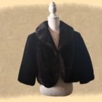 Vintage Faux Fur Jacket Cropped Dark Brown Winter Coat 2