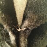 Vintage Faux Fur Jacket Cropped Dark Brown Winter Coat Close Up