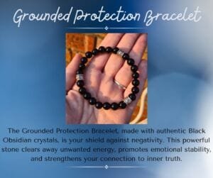 Grounded Protection - Black Obsidian Crystal Bracelet