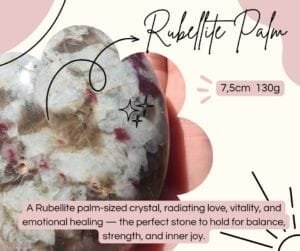 Rubellite Palm Sized Crystal 7.5cm 130g