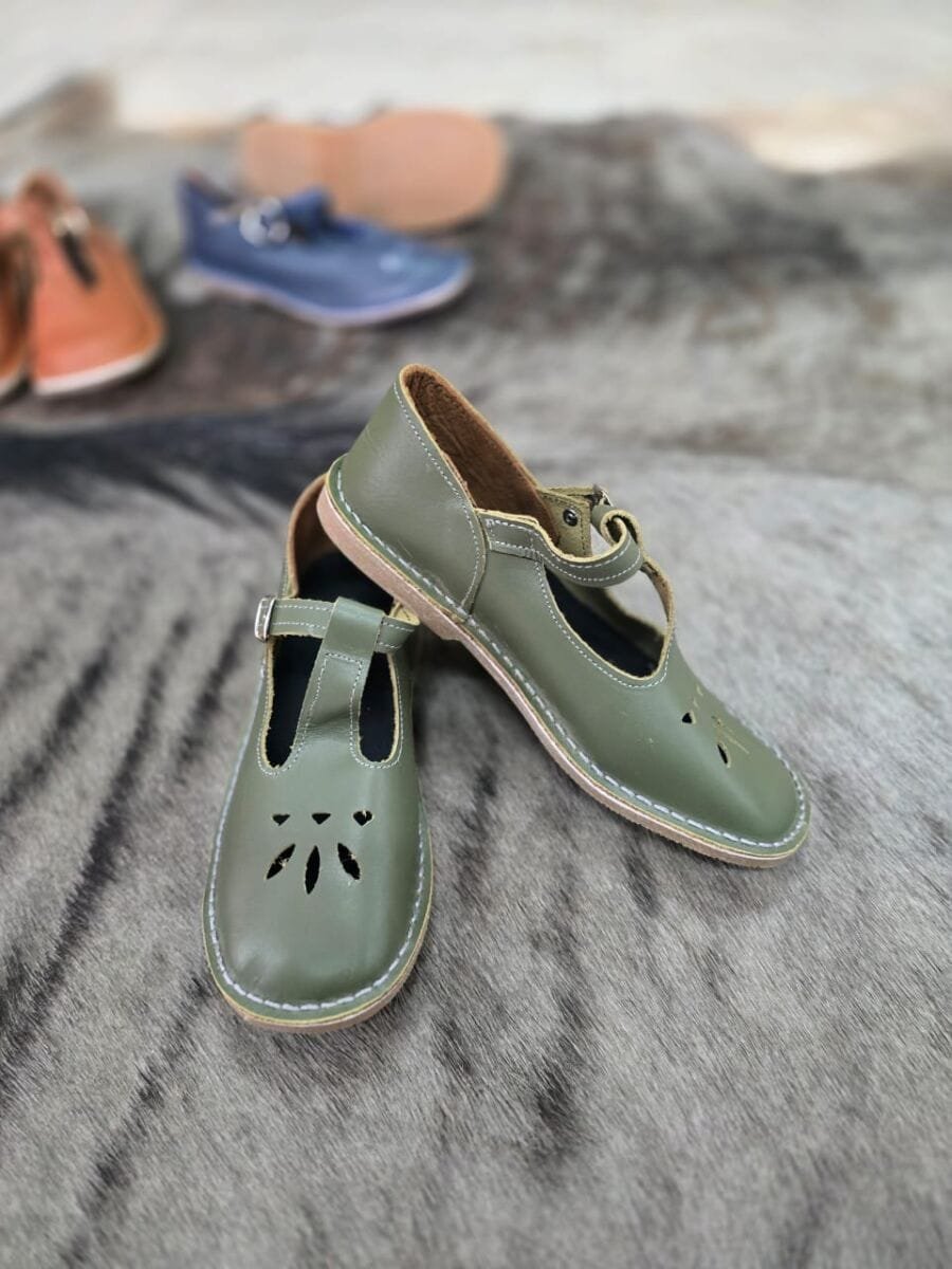 genuine leather babydoll school shoes olive green genuine leather babydoll school shoes olive green