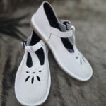 genuine leather babydoll school shoes white