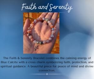 Faith and Serenity - Blue Calcite Crystal Bracelet