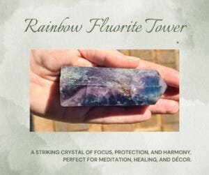 Rainbow Fluorite Tower 10cm 244g