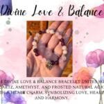 Divine Love and Balance - Rose Quartz, Amethyst and Natural Frosted Agate Bracelet