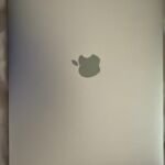 Closed MacBook Air M1 silver top view